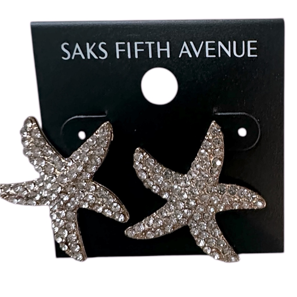 Saks Fifth Avenue Gold Starfish Earrings